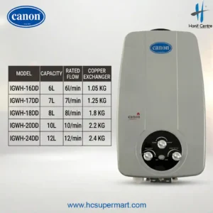 CANON INSTANT GAS WATER HEATER IGWH-24DD